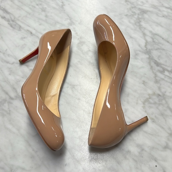 Christian Louboutin Simple Pump 70 in Patent Nude 6248 Size 39.5 - Picture 8 of 14